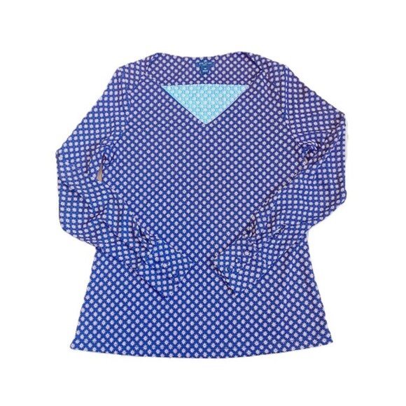 Ann Taylor Fitted Black & Rose V Neck Blouse XSP - Picture 11 of 12